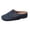Blue, variant on Women's Slip-On Clogs Perforated Breathable Openwork Closed Toe Sandals for Dressy Casual Walking Shoes Leather Wedge Clogs