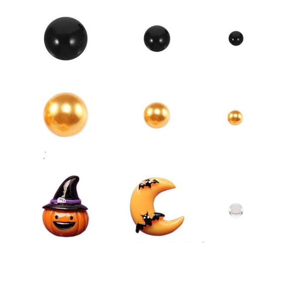 JoyMoreHome Halloween Vase Filler, Mini Bead Pumpkin Moon for Centerpieces Table Decorations, Halloween Vase Filler for DIY Crafts