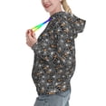 thumbnail image 2 of Lsque Spider Cobweb Pattern Casual Women's Hoodie,Hooded Sweatshirt with Kangaroo Pocket,Pullover Hoodie with Eye-catching Drawstrings-X-Large, 2 of 7