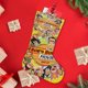 thumbnail image 4 of Hamburguesas de Bob Tema: Calcetines de Navidad, fino lino blanco para colgar en escaleras y chimenea, decoración navideña para el hogar, regalo de Navidad. 45cm × 32cm, 4 of 5