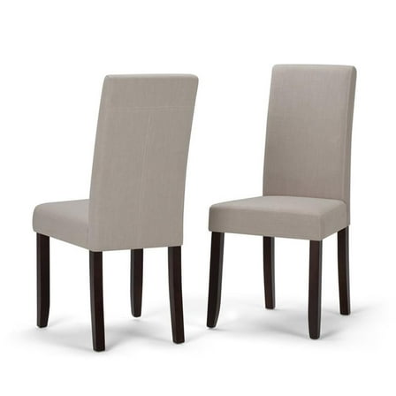 Trent Home Transitional Parson Dining Chair in Light Beige (Set of 2)