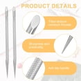 thumbnail image 3 of EXLEAF 2 Pcs Nail Cleaning Cuticle Stick,Stainless Steel,Cuticle Pusher Remover Dead Skin Polish Peeler Cutter,Professional Pedicure Nail Art Care Portable Nails Cleaning Tool, 3 of 6