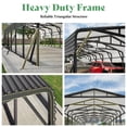thumbnail image 4 of Jocisland 20x30 FT Heavy Duty Metal Carport，All-Weather Steel Car Shelter with Galvanized Roof, Reinforced Frame and Enhanced Base ., 4 of 9