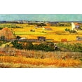 thumbnail image 2 of Art.com Vincent van Gogh Harvest at La Crau with Montmajour in the Background Art Print by Vincent van Gogh, 36" x 24", 2 of 4