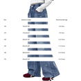 thumbnail image 3 of XXWXYD Teen Girls Bow Wide Leg Baggy Jeans Straight Denim Pants Kids Summer 𝖸𝟤𝖪 Streetwear Versatile Casual Bottoms Youth Trousers Elastic Waist Comfort, 3 of 8