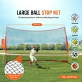 thumbnail image 2 of KFFKFF Barricade Backstop Net, Portable Barricade Backstop 16x10ft Tennis Sports Obstacle Softball Practice Net w/Carry Bag for Baseball Softball Soccer Hockey Training, 2 of 9