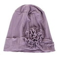 thumbnail image 3 of New Women's Mercerized Cotton Plate Flower Bottom Hat Headband Hat Side Flower, 3 of 3