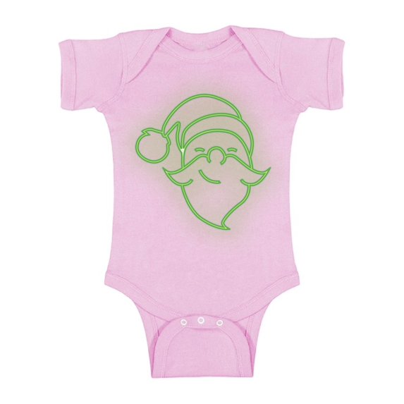 Awkward Styles Ugly Xmas Baby Outfit Bodysuit Neon Christmas Santa Romper