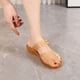 thumbnail image 5 of Amzcrzy Zapatos de mujer,Zapatos de mujer,Zapatillas de mujer, Sandalias Baotou de verano con suela suave y transparente, zapatillas informales de gelatina de cristal Sandalias Mujer Zapatillas De Ca, 5 of 5