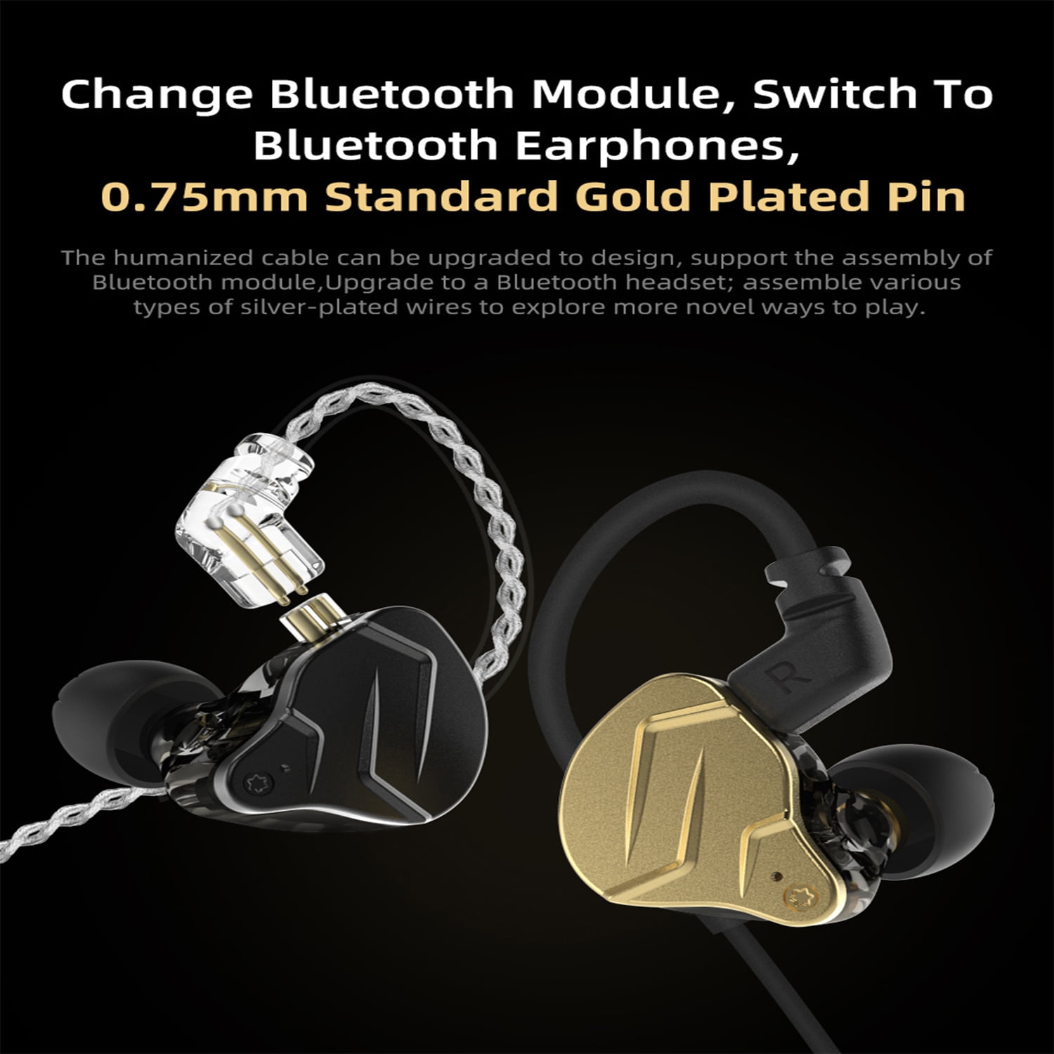 KZ ZSN PRO X in-Ear Earbud Headphones with Mic Dual Driver 1BA+1DD Hybrid Wired Gaming Earbuds Earphones Compatible with Android, iPhone, iPad, Laptops, MP3 and Most 3.5mm Interface (Blue with Mic)