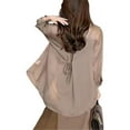 thumbnail image 1 of Summer Sunscreen Chiffon Shirt, Sun Protection Chiffon Blouse Lightweight, Summer Sunscreen Chiffon Blouse, 1 of 7