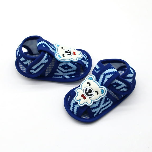 Baby Infant Boy Girl Sandals Newborn Cotton Non-Slip Soft Sole Sandals for Baby Boys Open-Toe Outdoor Casual Summer Spring First Walkers Shoes