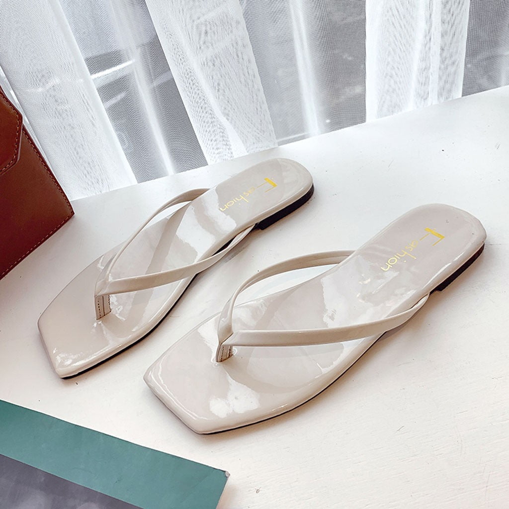 Designer Square Toe Half Slippers, Comfortable Outdoor Beach Flip Flops For  Women, Wide Bottom, 35 42, With Box From Shoecrazy, $59.13