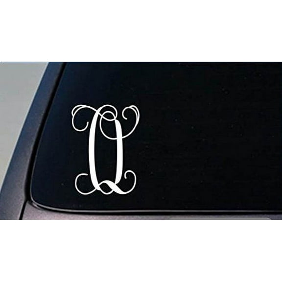 Monogram O vine initial *I360* 6 inch tall Sticker decal letters gift