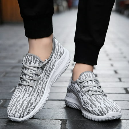 

Alueeu Men s sneakers Fashion Men s Lace Up Sports Running Casual Breathable Sneakers Solid Shoes