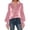Pink, variant on Long Sleeve Shirts for Women Velvet Lapel Collar Button Down Puff Sleeve Ruffled Flare Dressy Casual Office Work Blouse