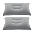 thumbnail image 1 of 2X Almohada Inflable del Aire Plegable Portátil Al Aire Libre Cojín de Doble Cara para Hotel Avión Viaje Caliente En El Mundo Gris, 1 of 5