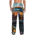 thumbnail image 7 of Salouo Flower Covered Vintage Car Print Pajama Pants for Men, Lounge Pants Elastic Waistband Casual Men's sleepwear Loungewear Sleep Pajama Pant -Small, 7 of 7