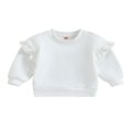 thumbnail image 1 of Chandails Décontractés à Col Rond pour Tout-Petites Filles, Volants, Manches Longues, Pulls, Hauts, Chemise, 1 of 7