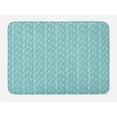 thumbnail image 1 of Leafy Bath Mat, Continuous Monochromatic Botanical Pattern with Leaves, Plush Bathroom Decor Mat with Non Slip Backing, 29.5" X 17.5", Seafoam Petrol Blue, by Ambesonne, 1 of 2