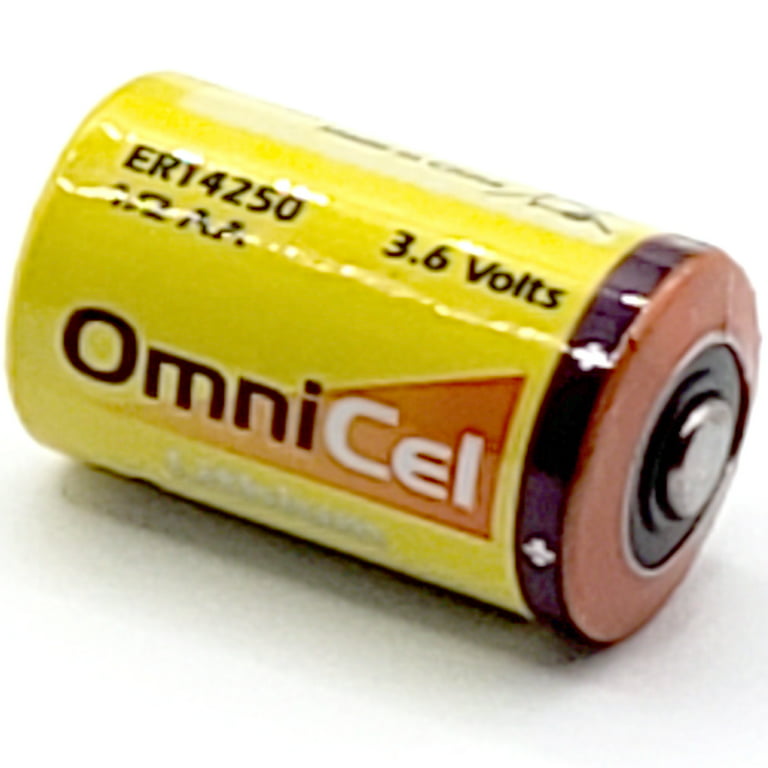 2x OmniCel ER14250 3.6V 1/2AA Lithium Standard Battery Button Top AMR Backup