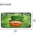 thumbnail image 3 of Dreamtimes St.Patrick's Day Kitchen Rug 39"x20", Cute Gnome and Clover Non Slip Washable Cushioned Carpets Polyester AntiFatigue Comfort Porch Floor Mat for Washroom Bedroom, 3 of 7
