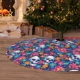 thumbnail image 6 of Yiaed Skull Daisy Print Christmas Tree Skirt , Tree SkirtsTree Mat for Christmas Winter Holiday Indoor Decorations-48", 6 of 7