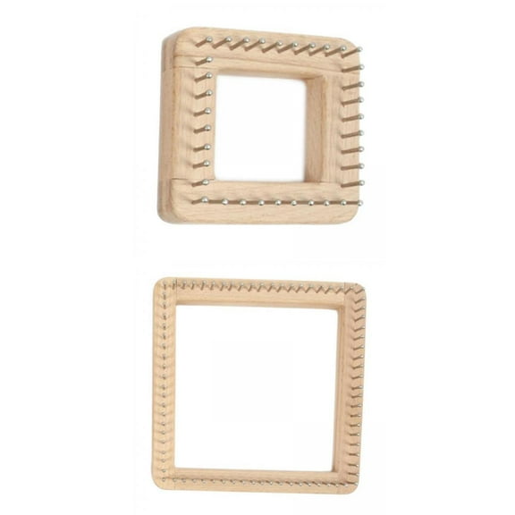 Yunhgft 2x Handmade Knitting Loom Weaving DIY Wood Needlework Crochet Tools Beginners