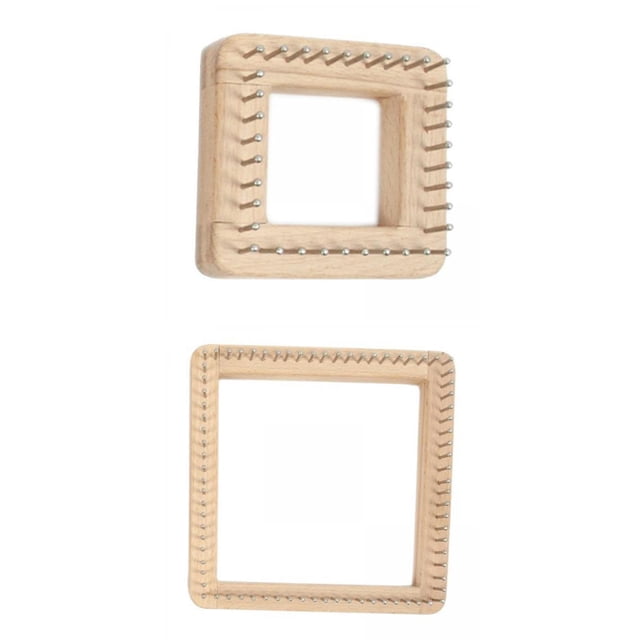 Rongfmy 2x Handmade Knitting Loom Weaving DIY Wood Needlework Crochet Tools Beginners