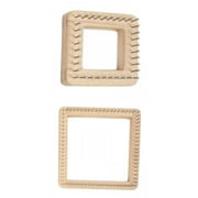 2Pcs Square Knitting Loom Weaving Wood work Multifunctional Crochet Tools Beginners Supplies