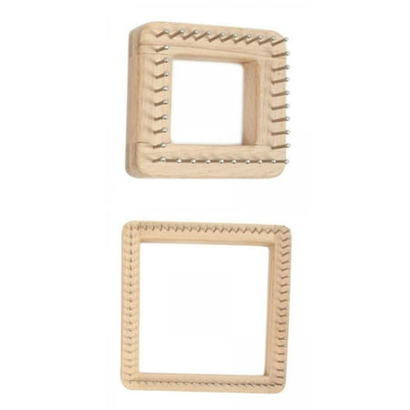 2Pcs Square Knitting Loom Weaving Wood work Multifunctional Crochet Tools Beginners Supplies