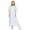 Stripe Multicolored, variant on Women's Zip Front Woven House Dress 3/4 Sleeves Housecoat Long Duster Lounger