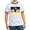 Navy/White, variant on CafePress - Ukrainian Flag With Fist T Shirt - 100% Cotton Ringed T-Shirt