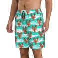thumbnail image 2 of Logiee Lobsters Of Turquoise Waves Print Mens Swim Trunks Quick Dry Board Shorts,Breathable Hawaii Beach Shorts Swimwear Bathing Suits-Medium, 2 of 6
