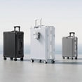 thumbnail image 4 of Luggage Sets 2 Piece Aluminium Frame PC ABS Hardside with Spinner Wheels PC+ABS Suitcase with TSA Lock 20 28 inch Carry on Luggage Silver, 4 of 9