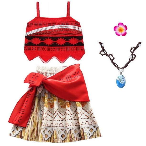 Disney Princess Vaiana Fantasy Niños Cosplay Moana Verano Niñas Carnaval Vestido Niños Ropa Conjunto Fiesta Navidad Disfraz Moana