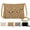 Khaki, variant on Women's Crossbody Bag Wallet Bohemian Shoulder Bag Woven Crochet Purse Suitable for Summer Beach Travel Clutch Bag