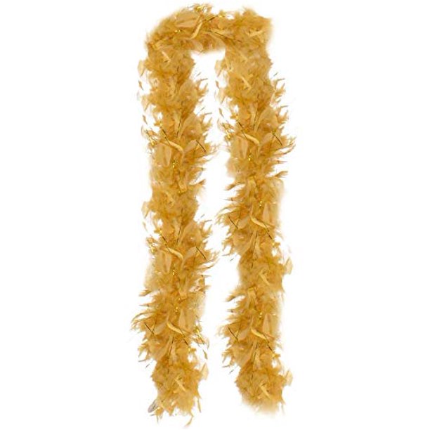 gold feather boa