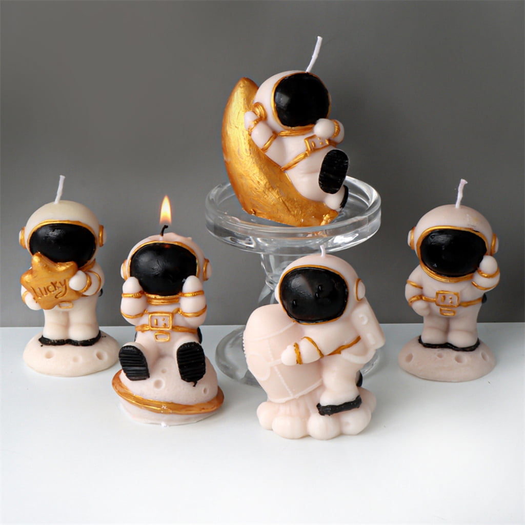 Space Man Figurine Silicone Candle Molds for Epoxy Resin Astronaut Silicone Candle Molds for Candle Home Decoration