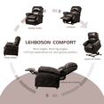 thumbnail image 4 of Lehboson Lift Chair Recliners, Electric Power Recliner Chair Sofa for Elderly, (Brown), 4 of 5