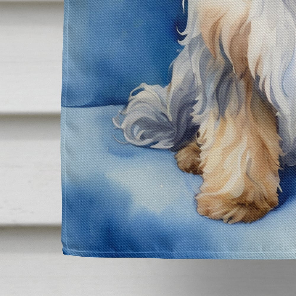 Caroline's Treasures DAC7089CHF Tibetan Terrier My Angel House Flag Large Porch Sleeve Pole Decorative Outside Yard Banner Artwork Wall Hanging, Polyester, House Size, Multicolor