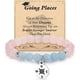 thumbnail image 1 of Pulsera con cuentas de cristal para mujer con colgante de brújula, 1 of 1