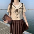 thumbnail image 4 of New Cute Fresh Clothes Women's JK Pleated Skirt Suit-Coffee Skirt-L, 4 of 7