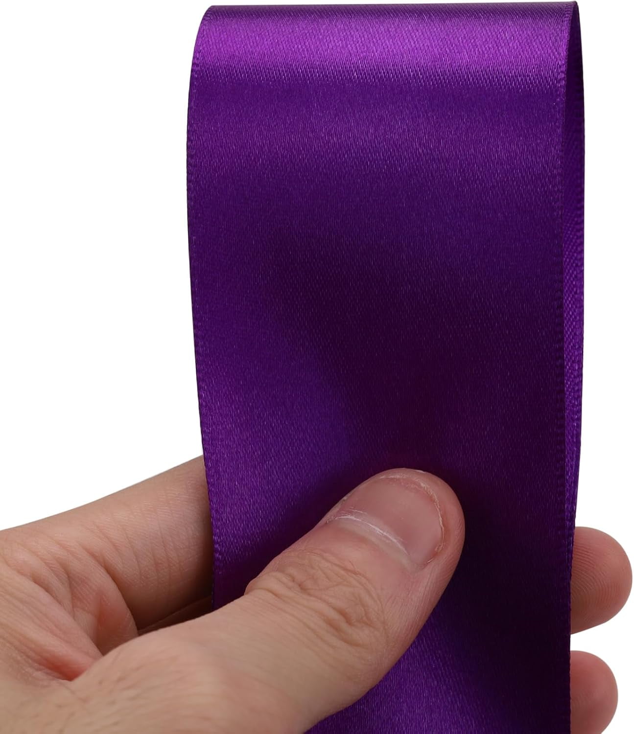 2 inch x 50 Yards Blue Single Face Satin Ribbon Solid Fabric Ribbon for Gift Wrapping Floral Bouquets Wedding Birthday Party Decoration Hair Floral Craft Sewing
