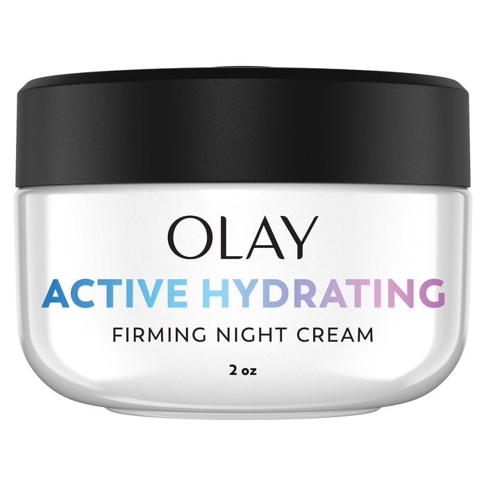 Olay Firming Night Hydration Face Moisturizers Light Renew Cream, 2.0oz