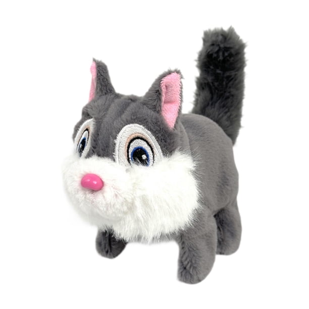 Peluche eléctrico de peluche, juguete interactivo realista Gris