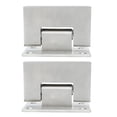thumbnail image 2 of Bisagra de puerta de vidrio de 2 uds., puerta de vidrio resistente, bisagras de 90 grados, abrazadera de puerta de baño de acero inoxidable duradera para inodoro de baño, 2 of 5