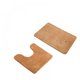 thumbnail image 5 of Juego de 3 piezas de alfombra de baño antideslizante tradicional de lujo, color liso, con forma de U, alfombra, tapete y funda para tapa de inodoro con respaldo de goma, nuevo #6 Rust, 5 of 5