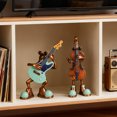 thumbnail image 4 of Visland Violin Ornament Smooth Surface Frog Violin Design Resin Mini Sculpture Classic Artistic Shape Musical Instrument Decor, 4 of 8