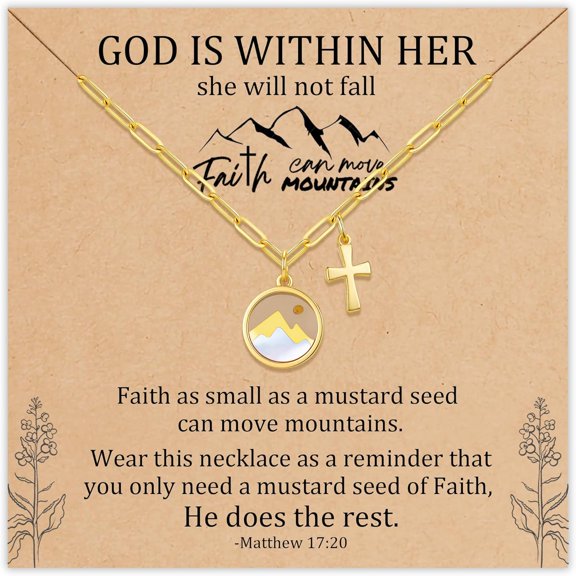 DESIGNICE Cross Necklace for Boys,8Th 9Th 13Th Birthday Gifts for Toddler Kids Teen Boys Girls,Baptism Gift Mustard Seed Jewelry As Rcia Christian Religious Necklace for Son Daughter Pendants